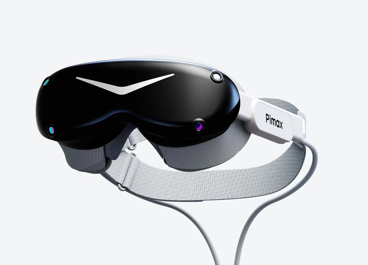 Pimax Dream Air VR headset, the one Jack grabs when racing in VR